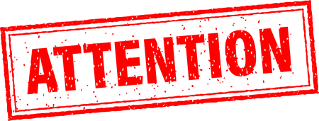 White background, isolated. Warning attention sign. Importan